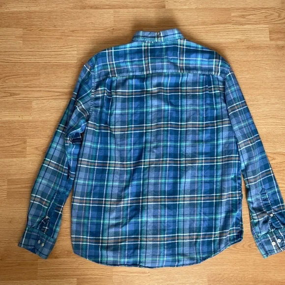 Men’s Crown & Ivy Classic Fit Long Sleeve Flannel Button Down Shirt Size Large - Picture 5 of 6